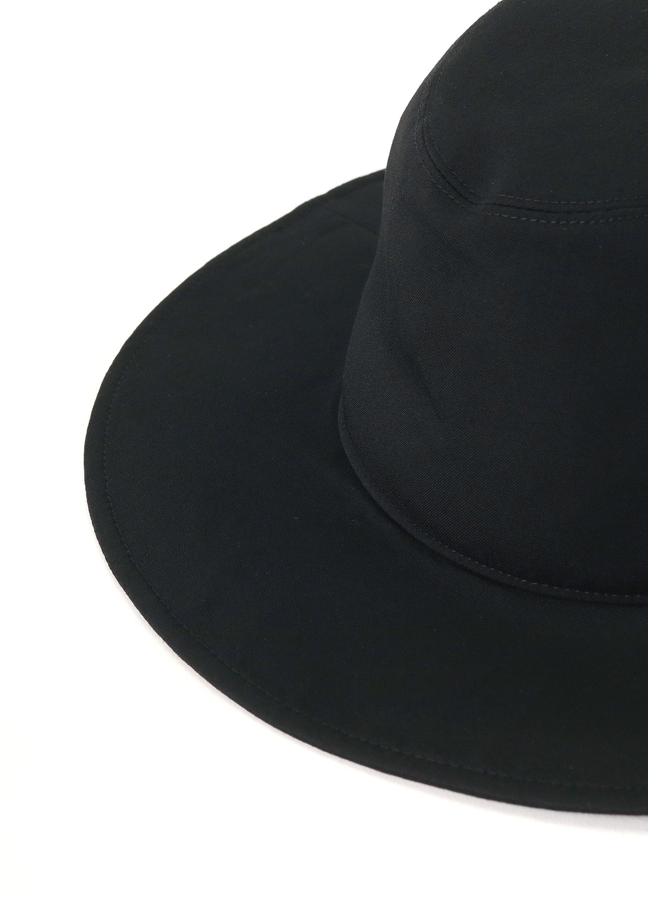 WASHER FINISHED WOOL GABARDINE LONG BRIM HAT