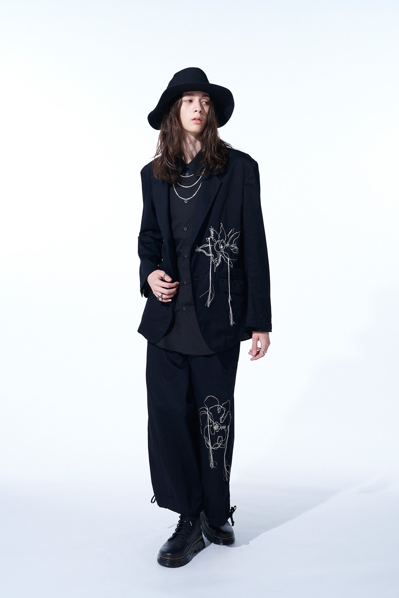 COTTON TWILL “QUEEN OF THE NIGHT“ EMBROIDERY JACKET