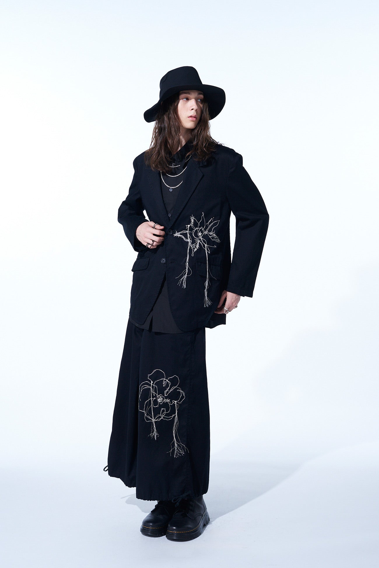 COTTON TWILL “QUEEN OF THE NIGHT“ EMBROIDERY JACKET