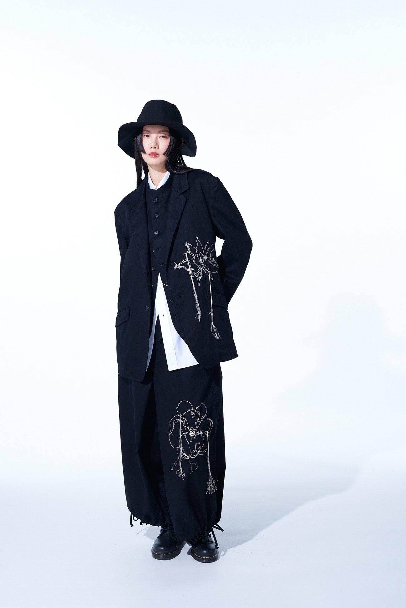 COTTON TWILL “QUEEN OF THE NIGHT“ EMBROIDERY JACKET