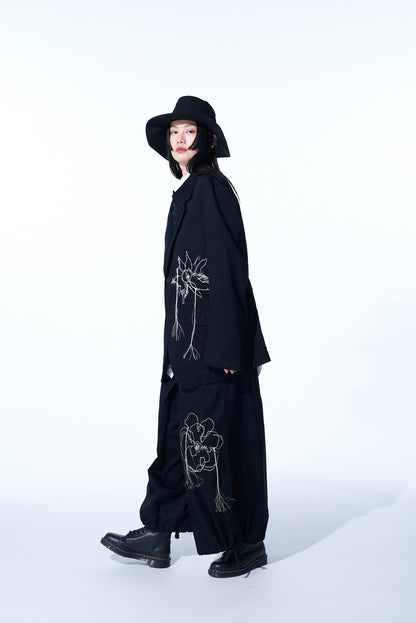 COTTON TWILL “QUEEN OF THE NIGHT“ EMBROIDERY JACKET