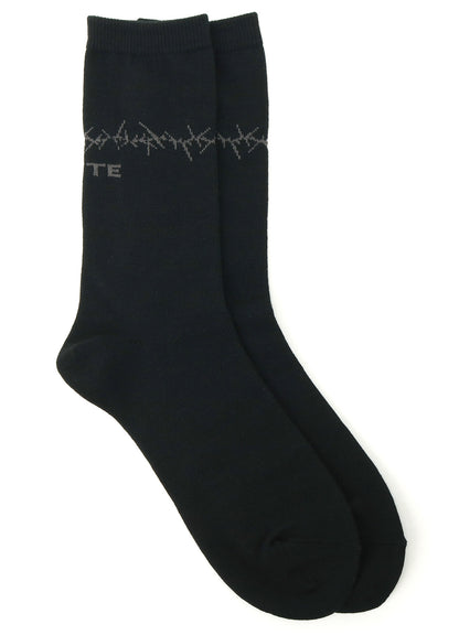 COTTON PLAIN STITCH THORNY PATTERN SOCKS