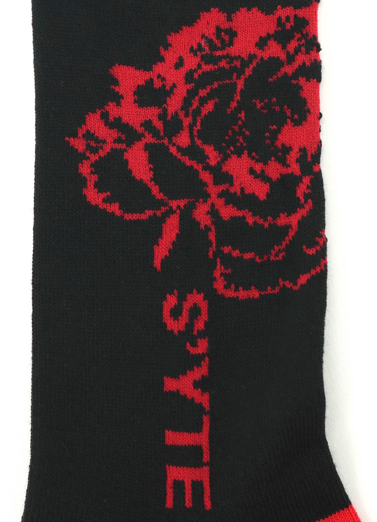 COTTON PLAIN STITCH FLORAL SOCKS