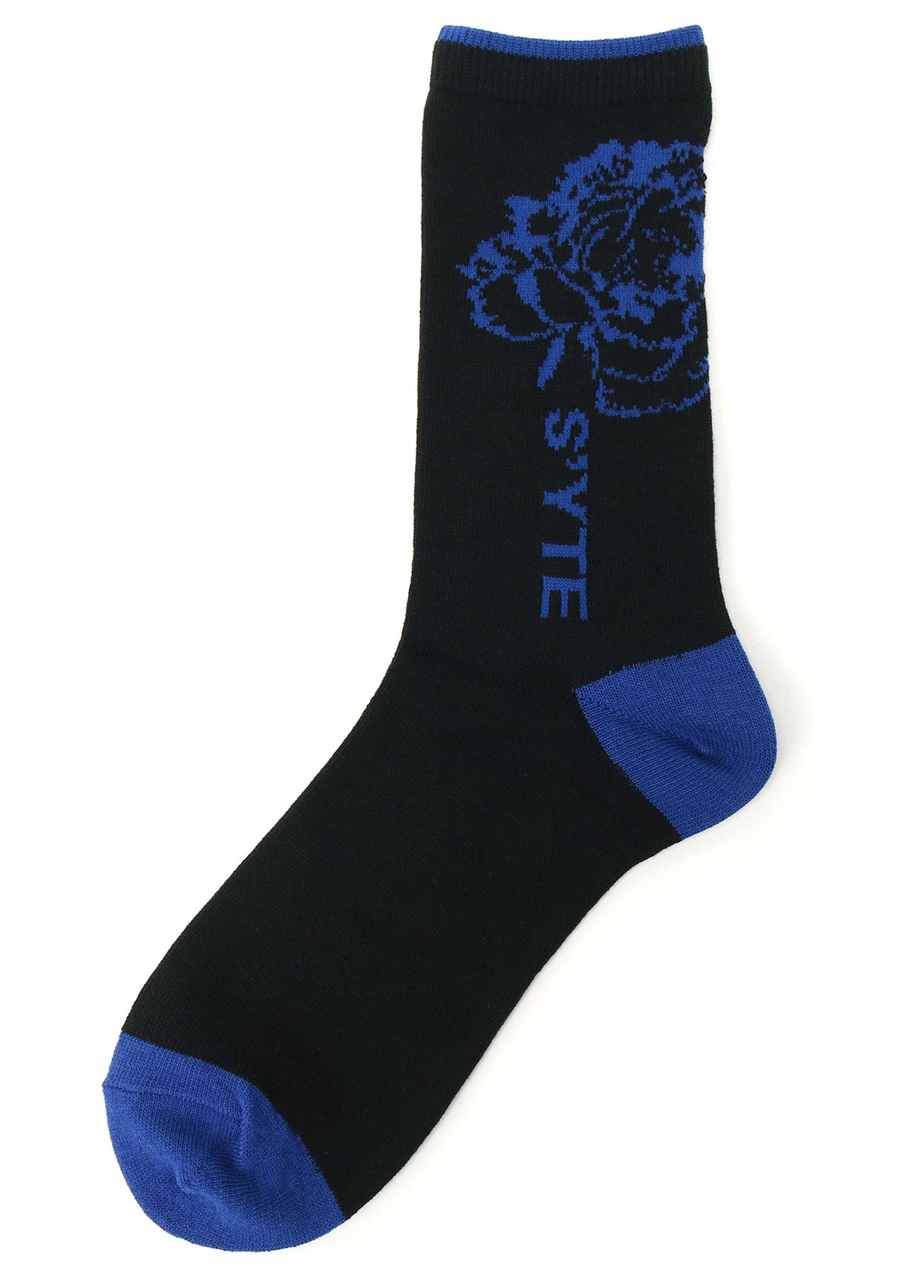 COTTON PLAIN STITCH FLORAL SOCKS