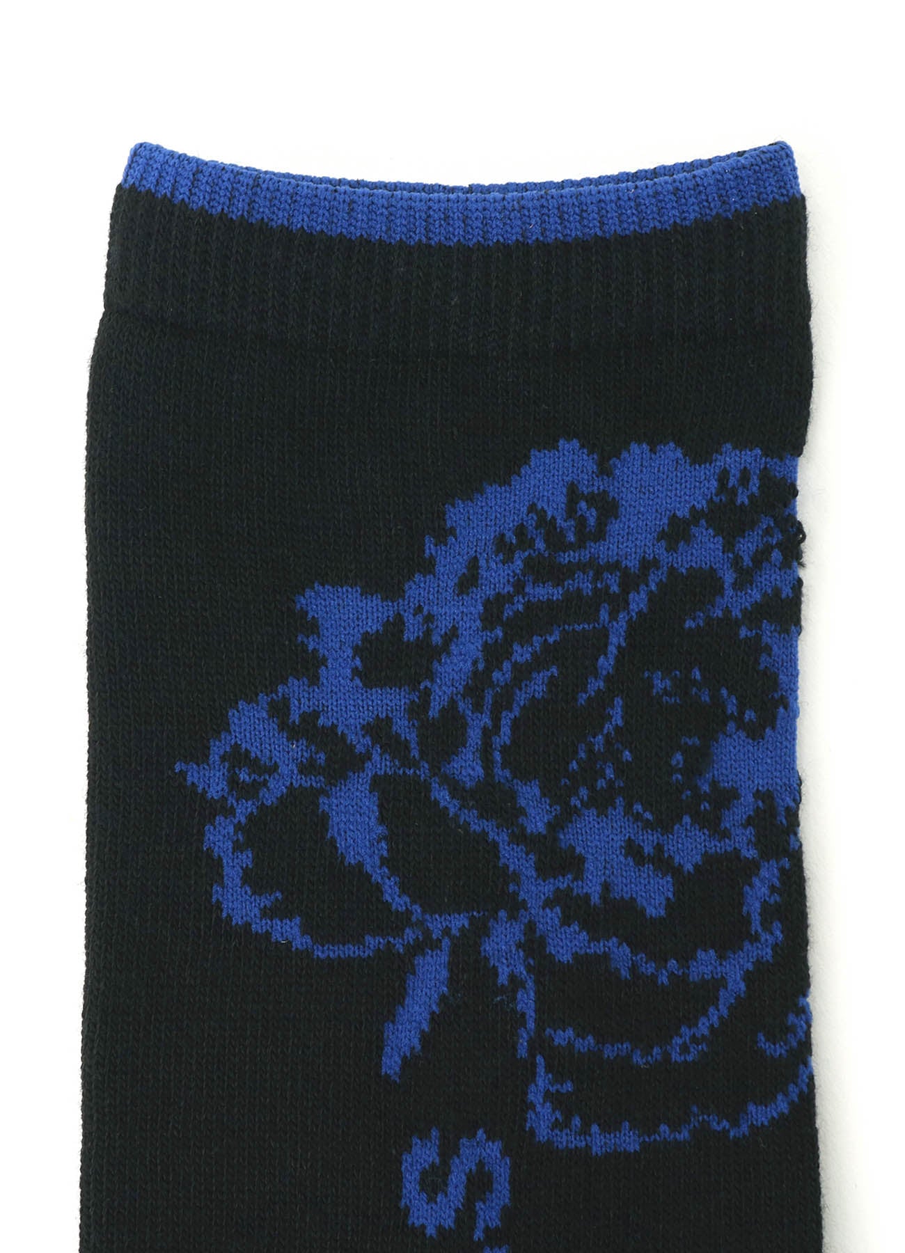 COTTON PLAIN STITCH FLORAL SOCKS