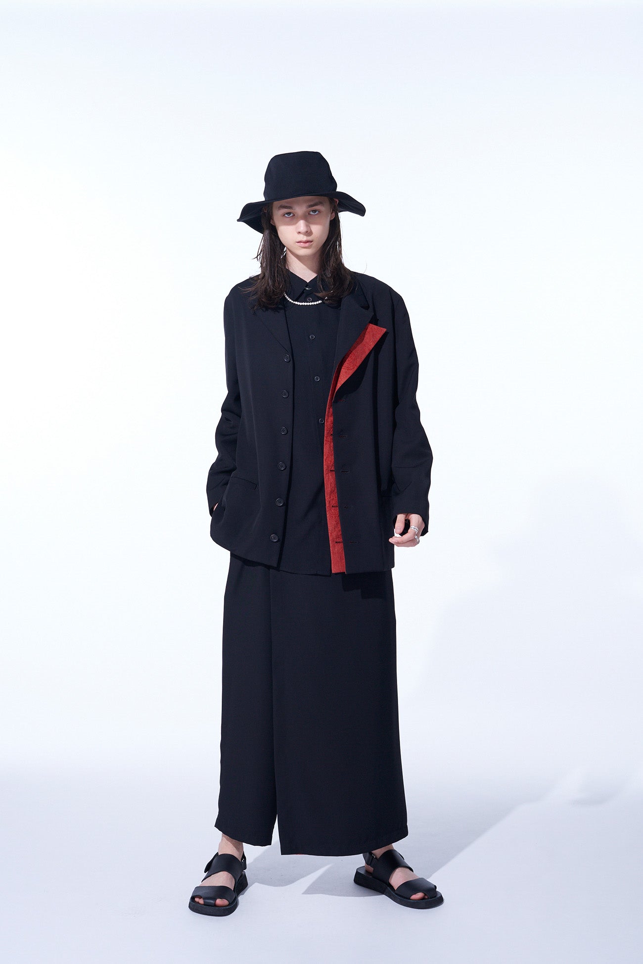 GABARDINE + MURAL LACE FADED FLOCKY LINEN CLOTH WRAP PANTS – THE SHOP YOHJI  YAMAMOTO