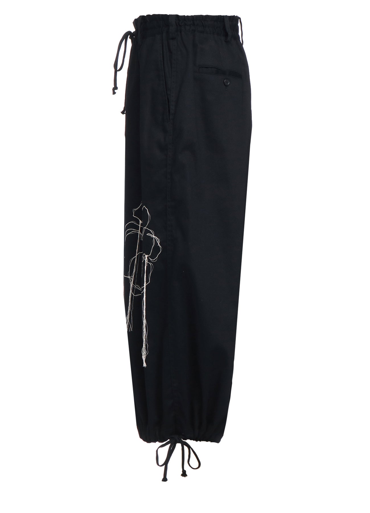 COTTON TWILL “PEONY“ EMBROIDERY HAKAMA BALLOON PANTS