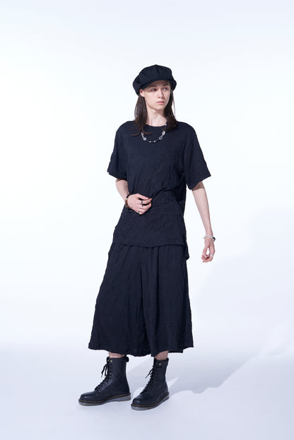 CATCH-WASHER FINISH COTTON JERSEY CULOTTE PANTS