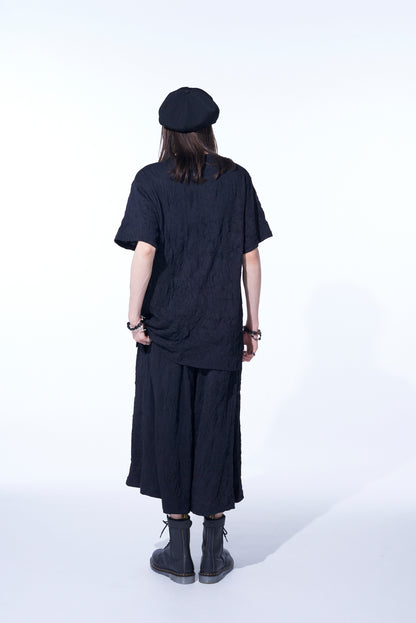 CATCH-WASHER FINISH COTTON JERSEY CULOTTE PANTS