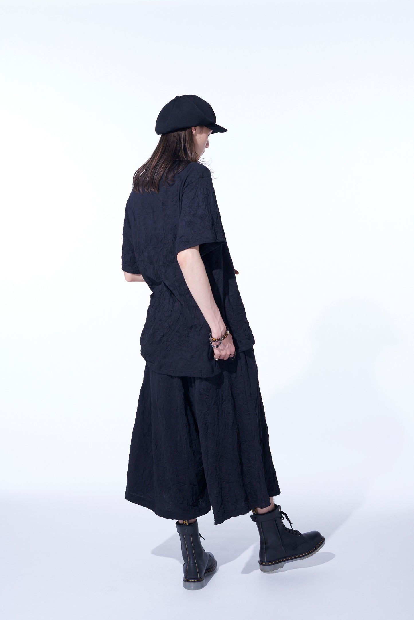 CATCH-WASHER FINISH COTTON JERSEY CULOTTE PANTS