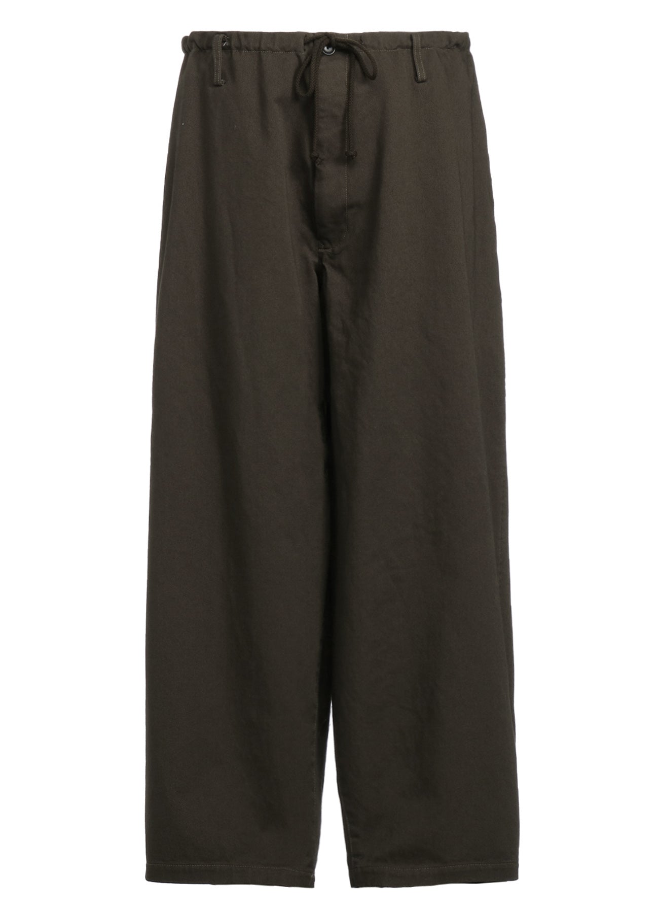 COTTON DRILL DRAWSTRING WIDE PANTS