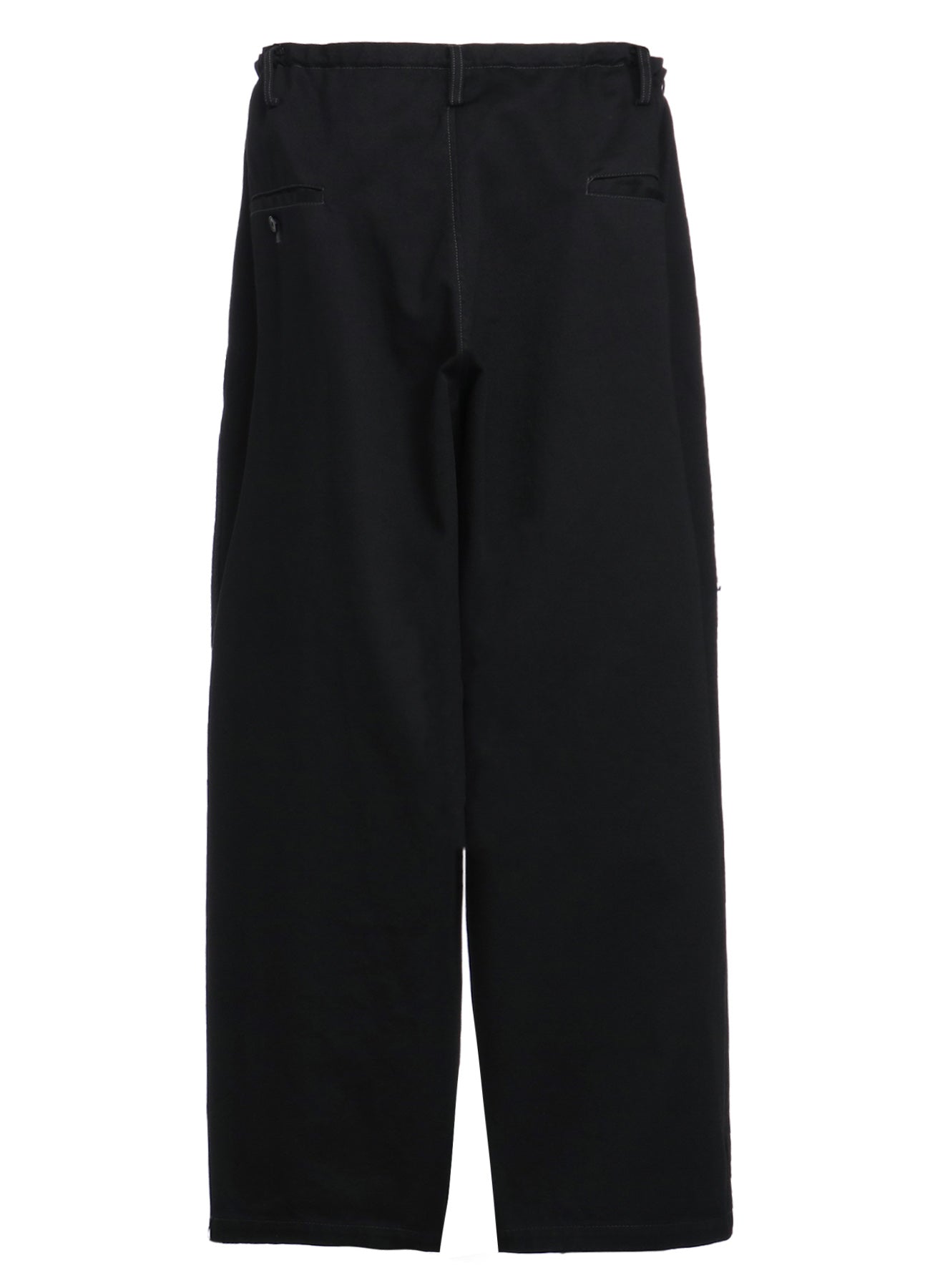 COTTON DRILL DRAWSTRING WIDE PANTS