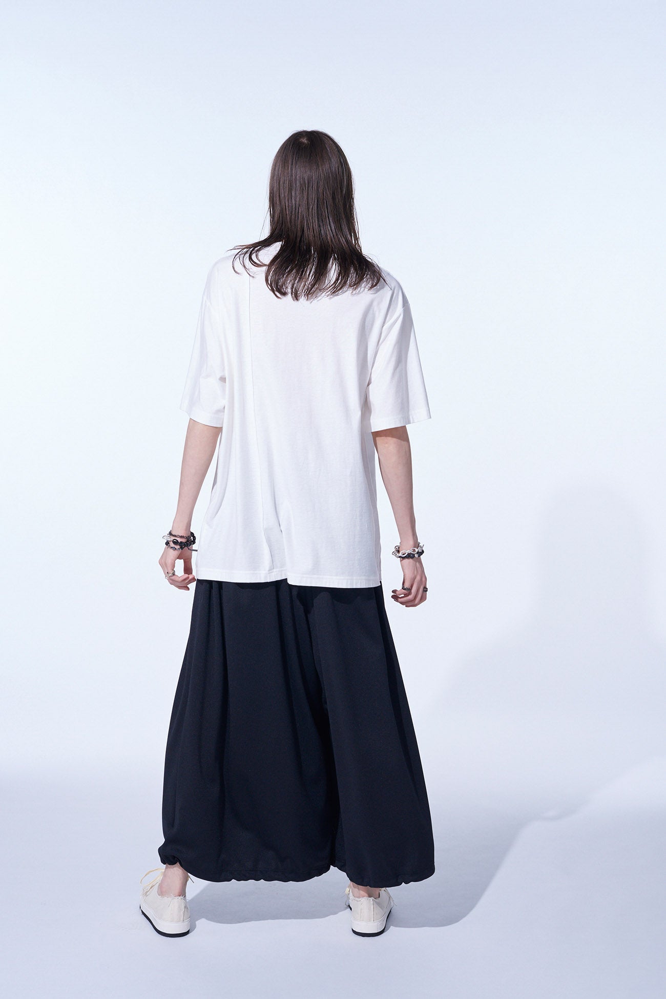 POLYESTER SMOOTH JERSEY 12-PLEATS PANTS