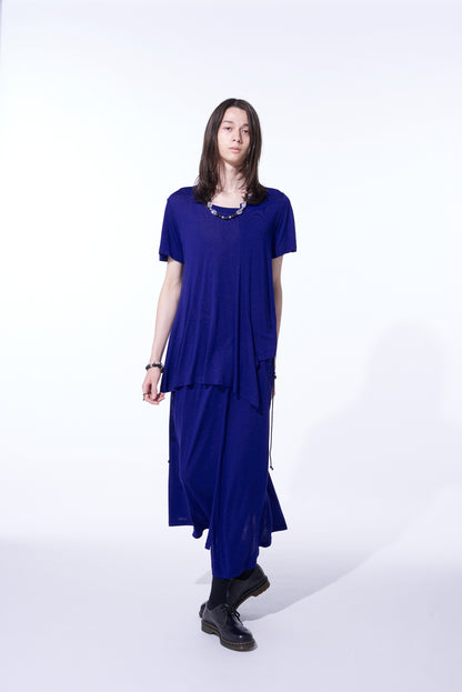 RAYON JERSEY STRINGS GATHERED SKIRT