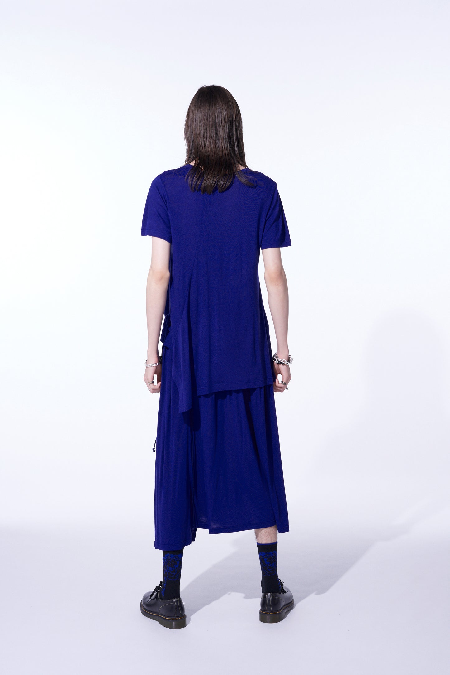 RAYON JERSEY STRINGS GATHERED SKIRT