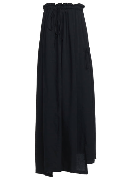 RAYON WASHER TWILL STRINGS GATHERED SKIRT