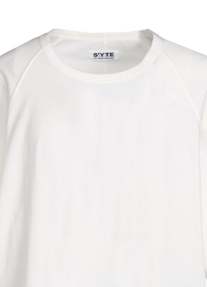 COTTON JERSEY BACK CENTER STITCH OVERSIZED RAGLAN SLEEVE T-SHIRT