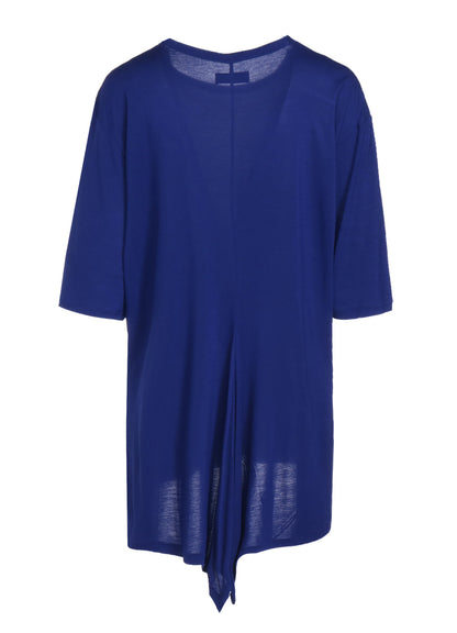 RAYON JERSEY BACK DRAPE FLARE T-SHIRT