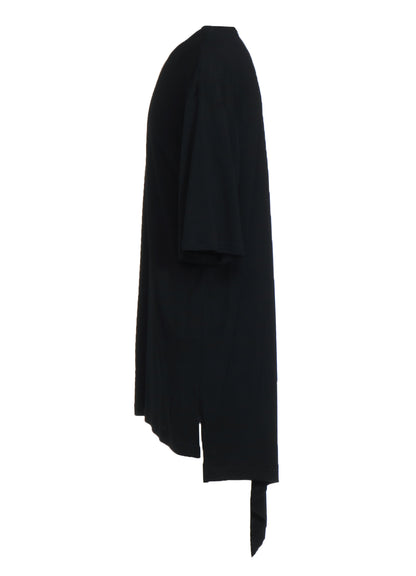 RAYON JERSEY BACK DRAPE FLARE T-SHIRT