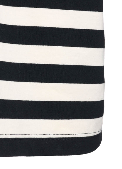 COTTON JERSEY FUSED STRIPE GRAFTED T-SHIRT