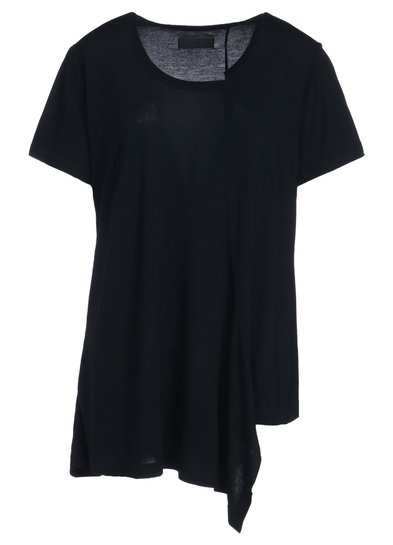 RAYON JERSEY DECONSTRUCTED ASYMMETRICAL DESIGN T-SHIRTS