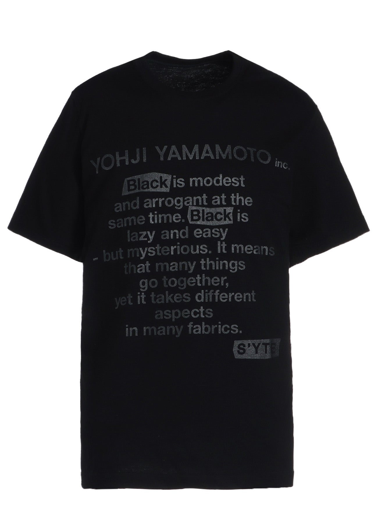 「BLACK IS MODEST」MESSAGE T-SHIRT