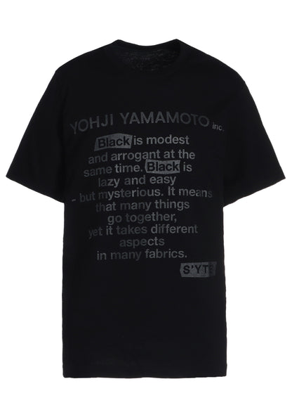 「BLACK IS MODEST」MESSAGE T-SHIRT