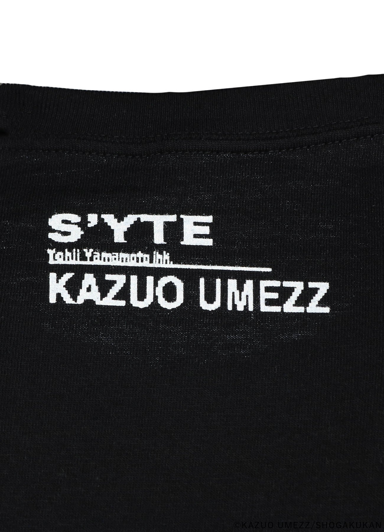 S'YTExKAZUO UMEZZ-MY NAME IS SHINGO- C/JERSEY LONG-SLEEVED T-SHIRT PRINTED WITH COLLAGE OF COMICS COVER ART“Jump off the top of 333”