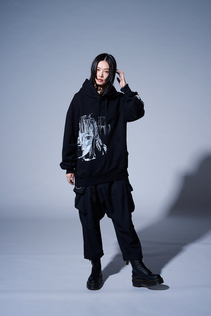 S'YTExKAZUO UMEZZ-MY NAME IS SHINGO- FRENCH TERRY HOODIE WITH PRINTED ILLUSTRATIONS“Marin”