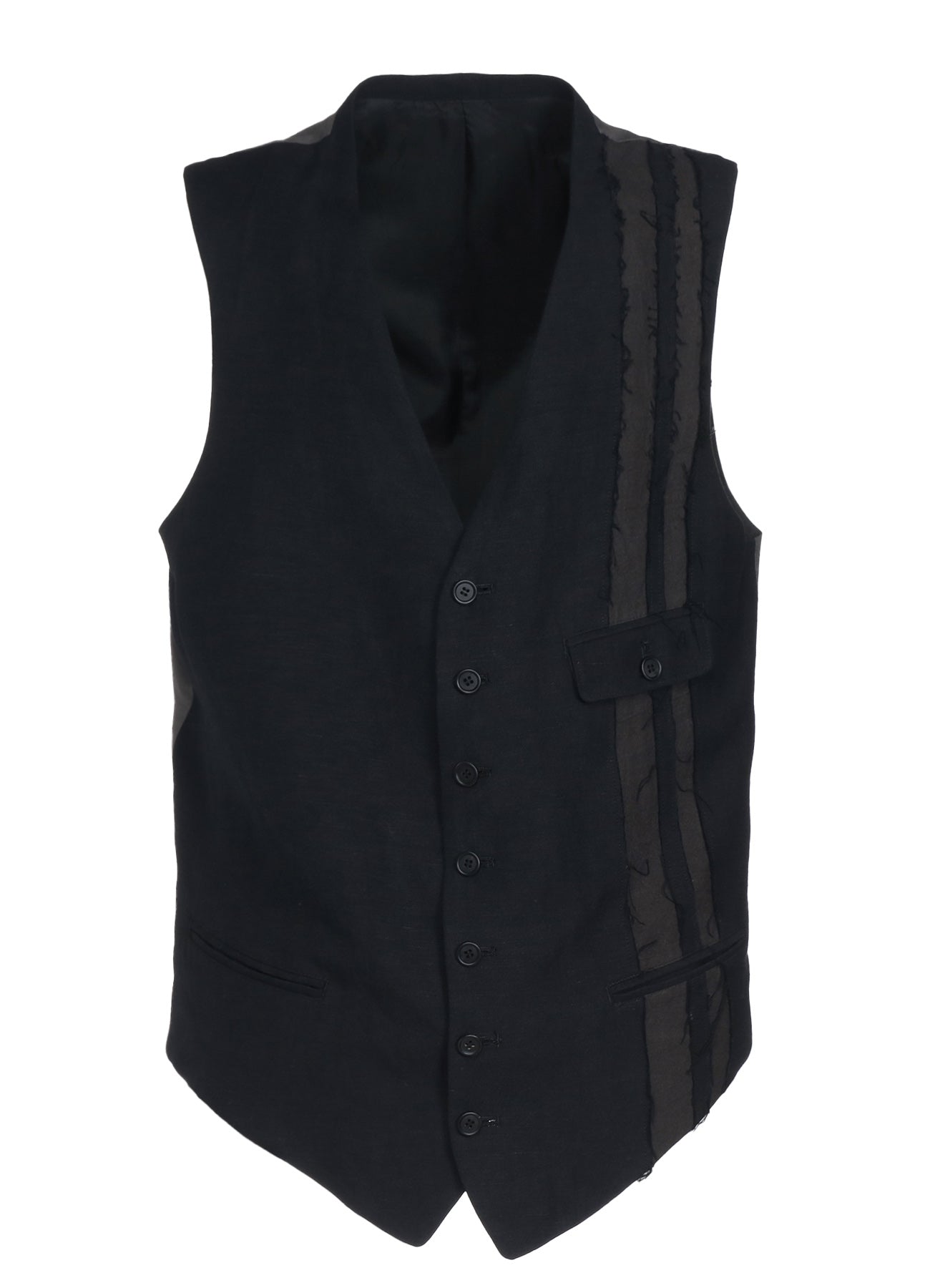 BIO-WASHED DUAL FABRIC CUTTING-EDGE VEST