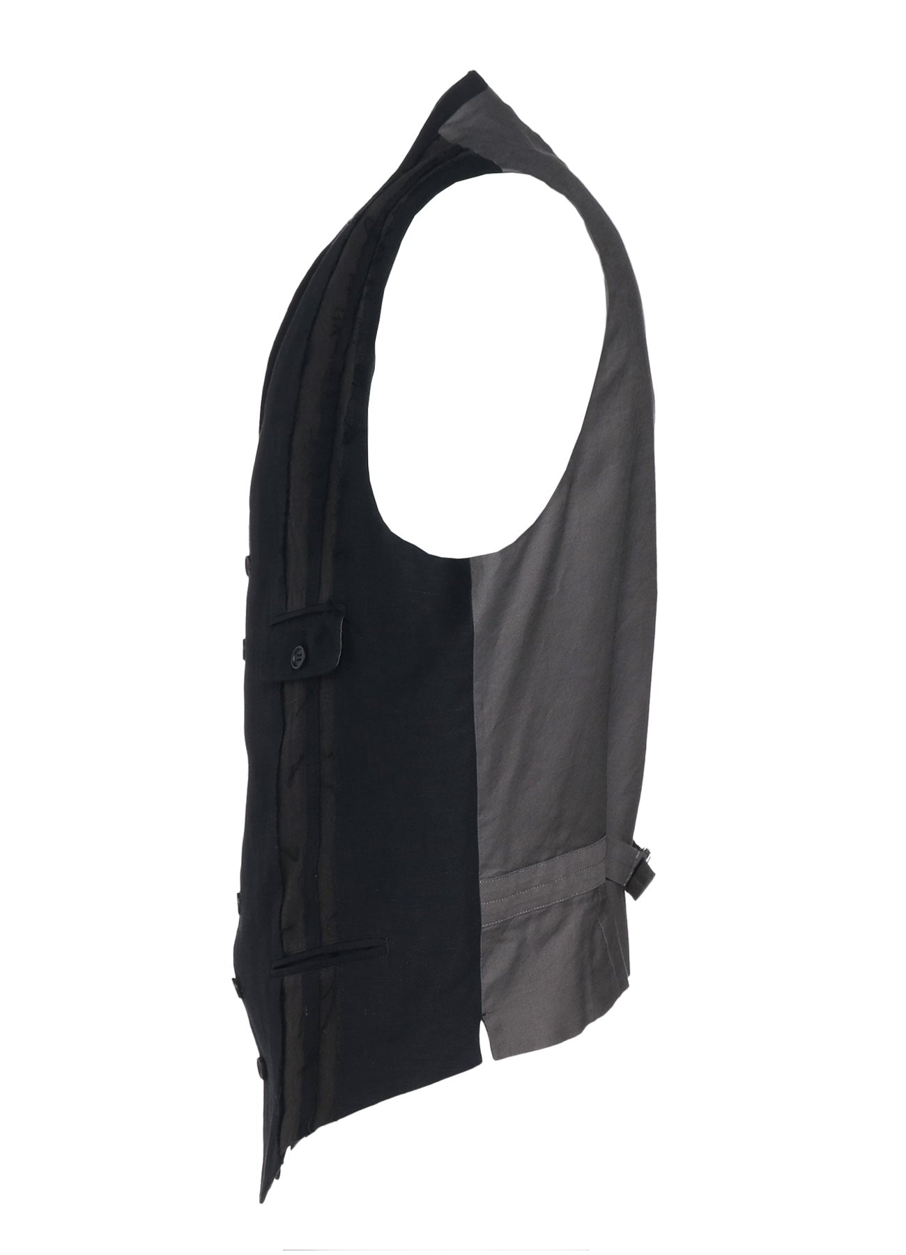 BIO-WASHED DUAL FABRIC CUTTING-EDGE VEST