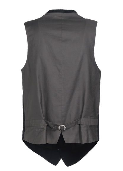 BIO-WASHED DUAL FABRIC CUTTING-EDGE VEST