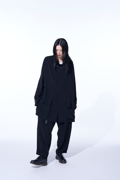 CREPE DE CHINE OVERSIZED TOPPER BLOUSON