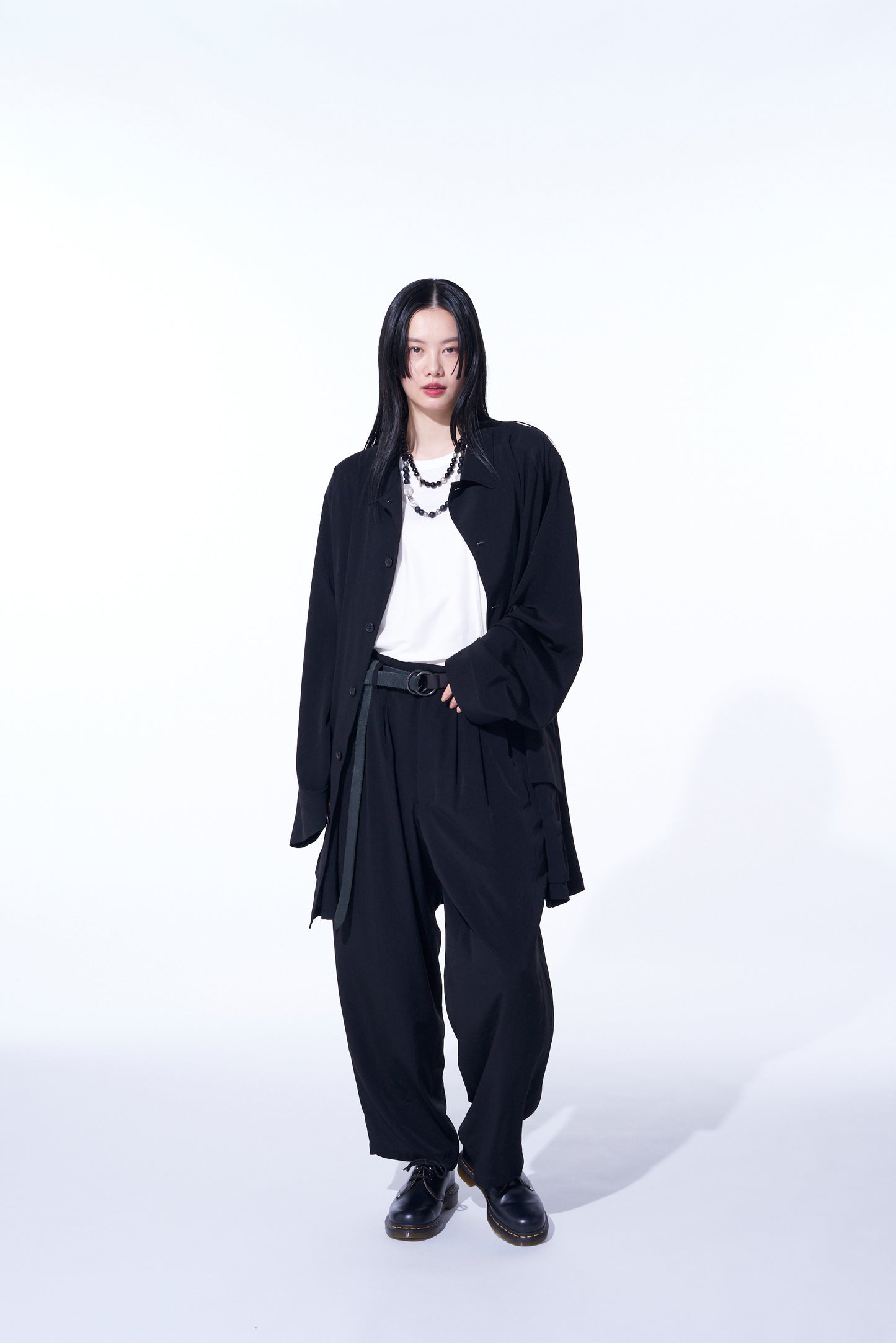 CREPE DE CHINE OVERSIZED TOPPER BLOUSON