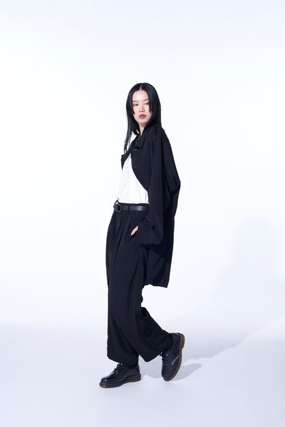 CREPE DE CHINE OVERSIZED TOPPER BLOUSON