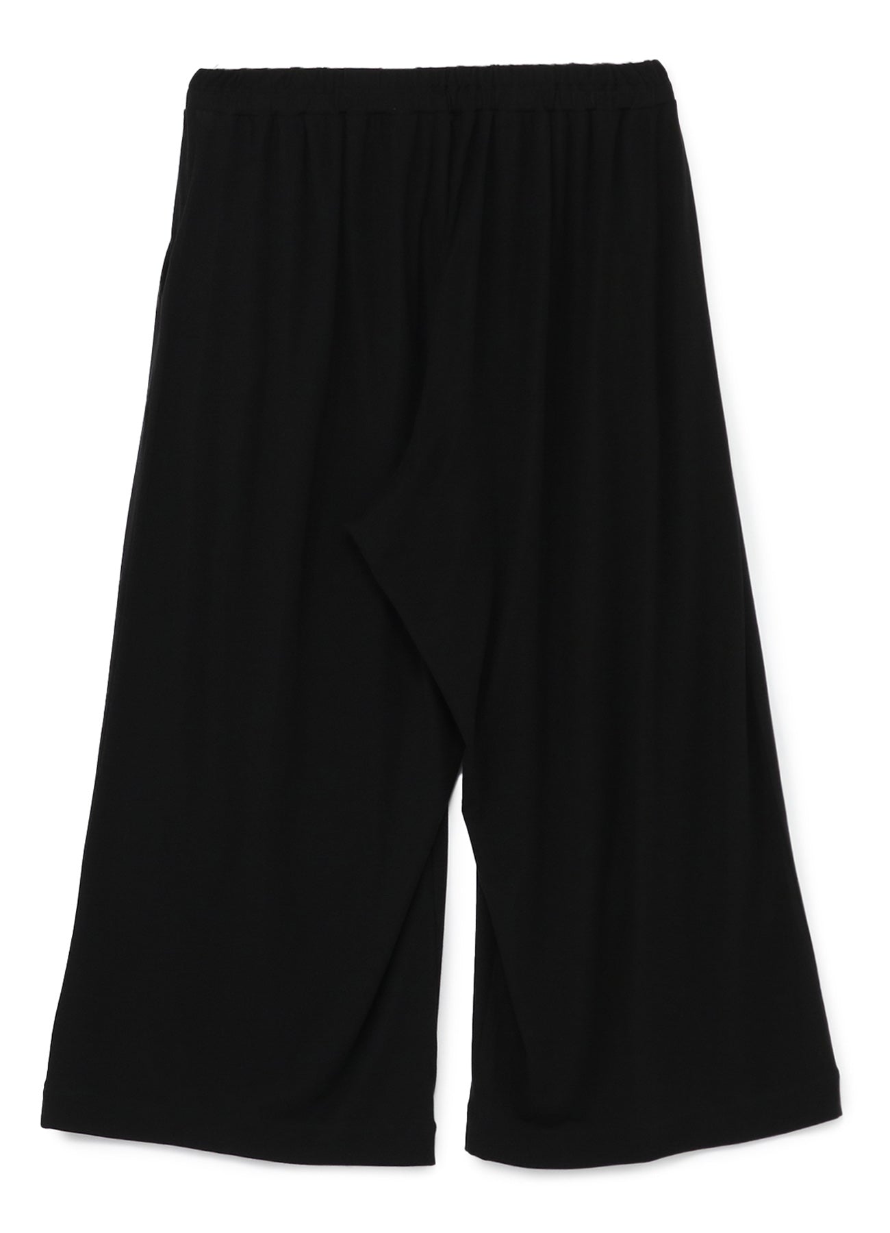 LYOCELL STRETCH RIB JERSEY 4/5 LENGTH WIDE PANTS