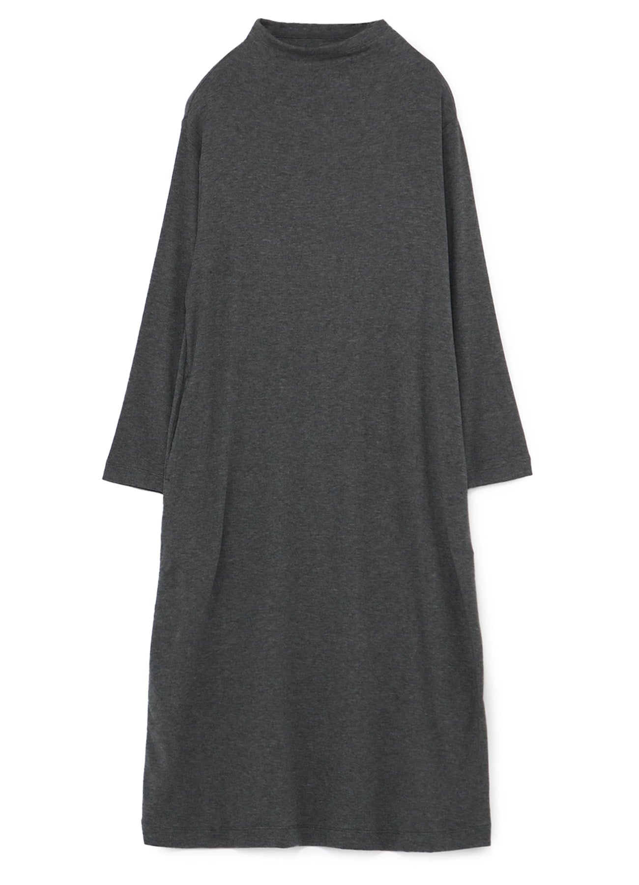 LYOCELL STRETCH RIB JERSEY BOTTLE NECK DRESS