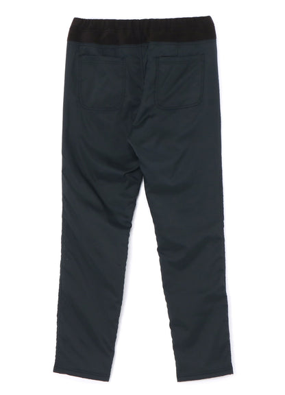 STRETCH TAFFETA + FLEECE SLIM PANTS