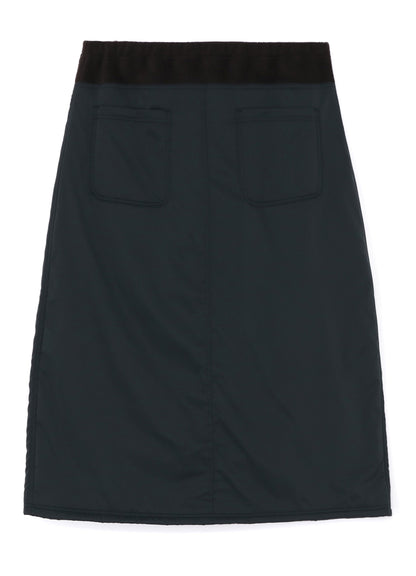 STRETCH TAFFETA + FLEECE SKIRT