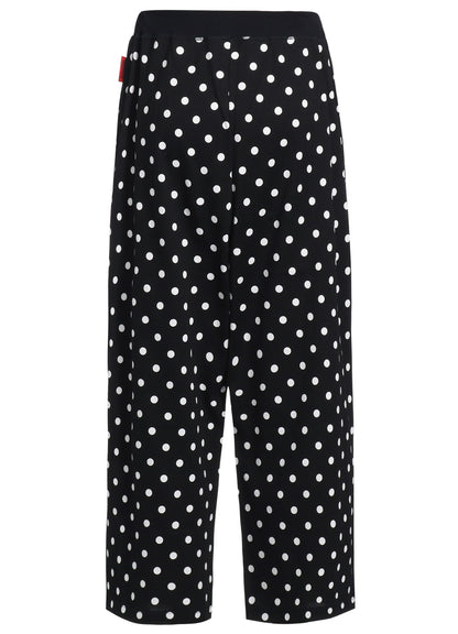 COTTON JERSEY DOT PRINT PANTS