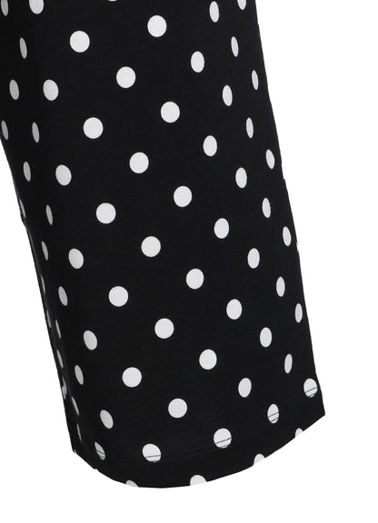 COTTON JERSEY DOT PRINT PANTS