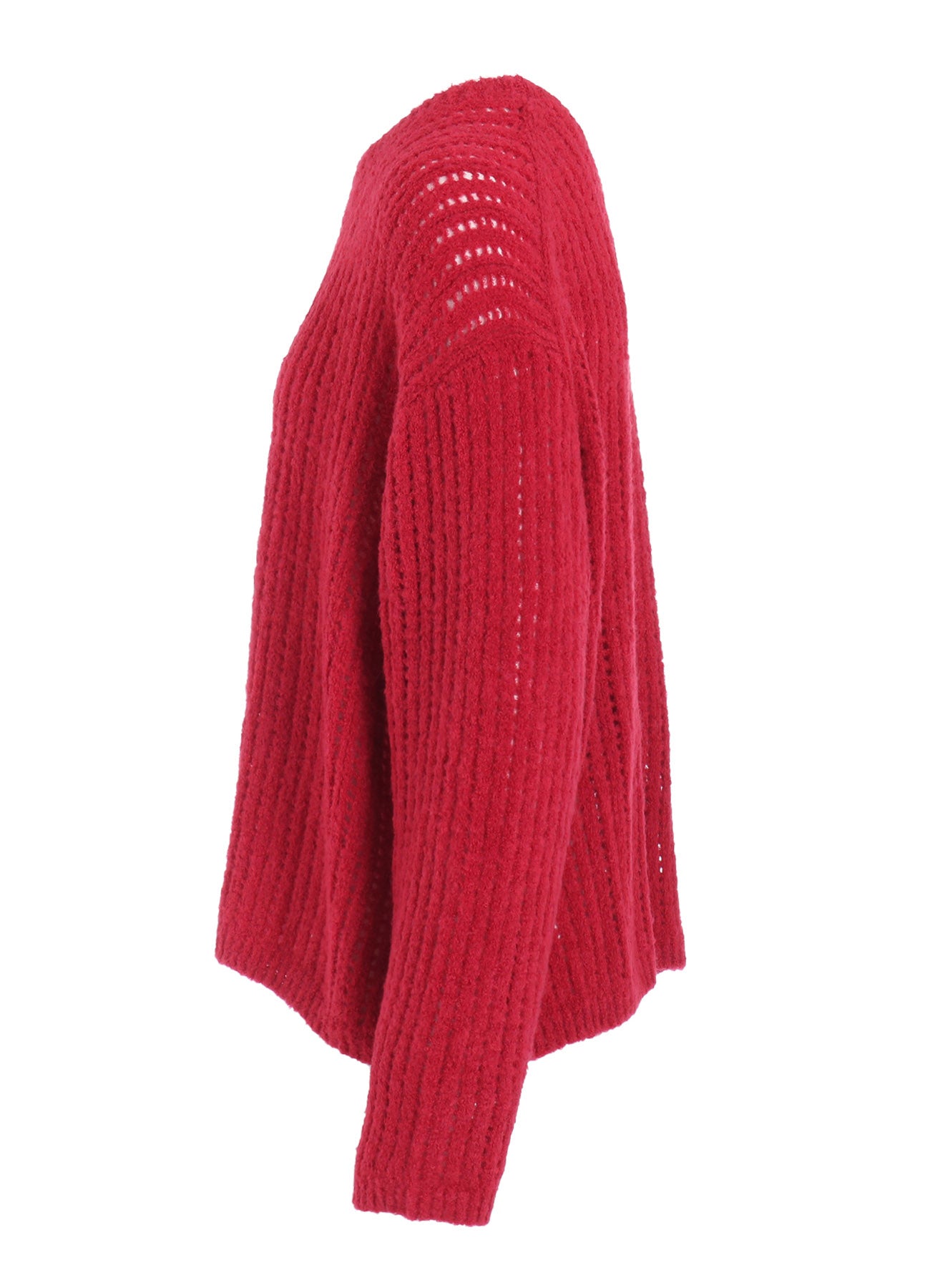 RIB MESH KNIT PULLOVER