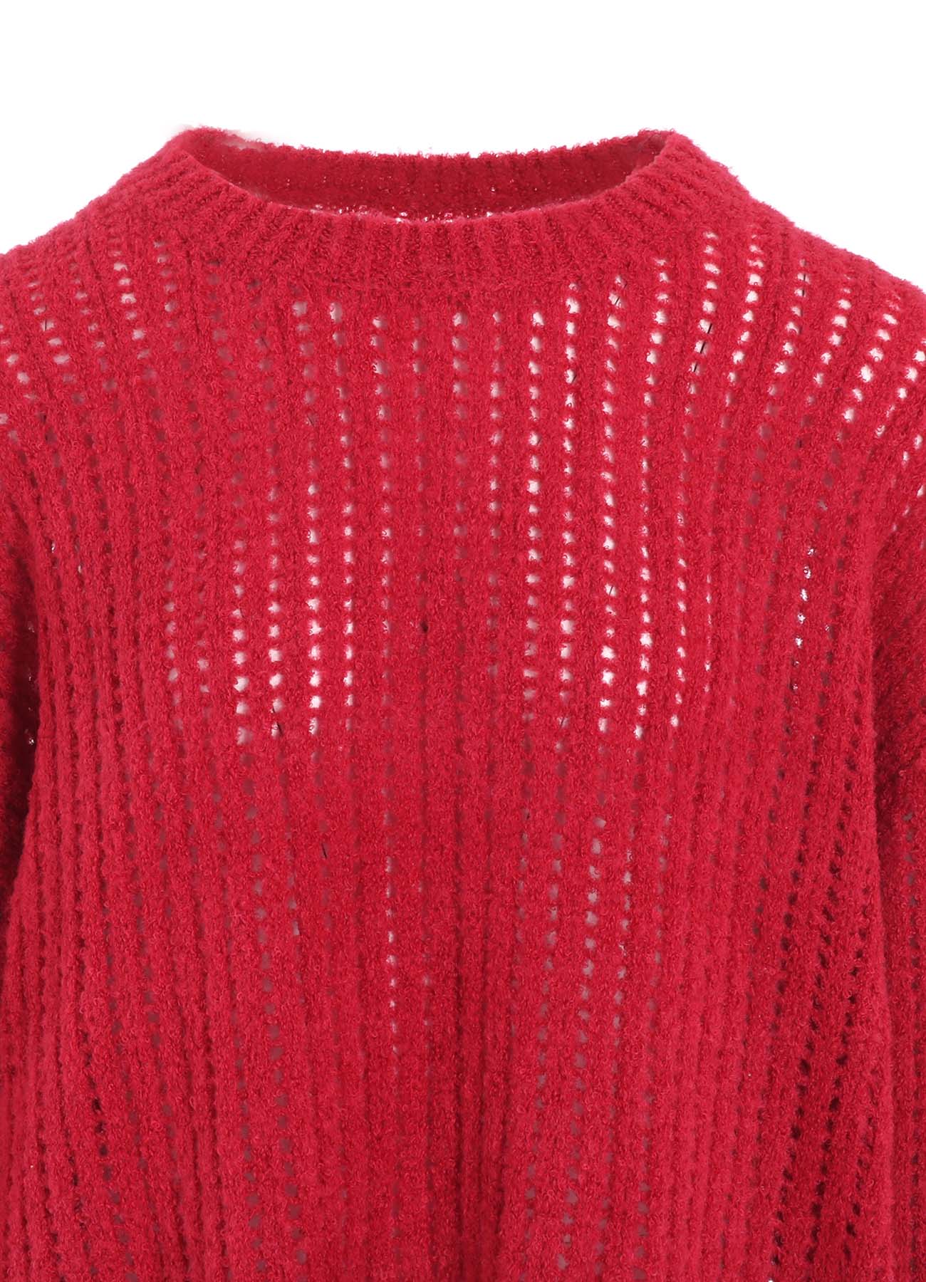 RIB MESH KNIT PULLOVER