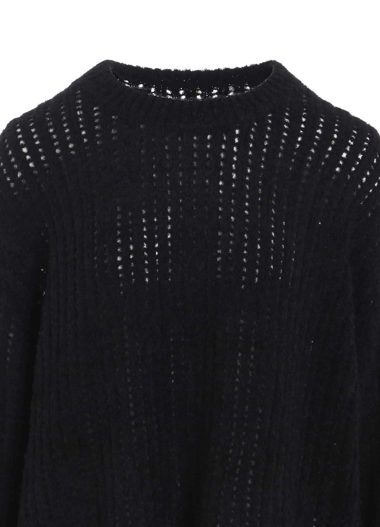 RIB MESH KNIT PULLOVER