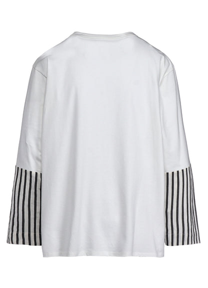 COTTON STRIPE SWITCHING SHIRT (M)