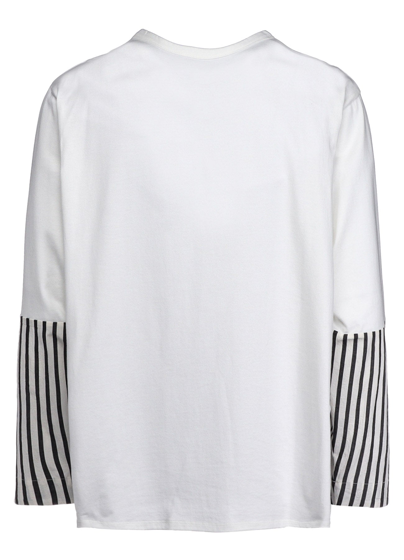 COTTON STRIPE SWITCHING SHIRT (L)