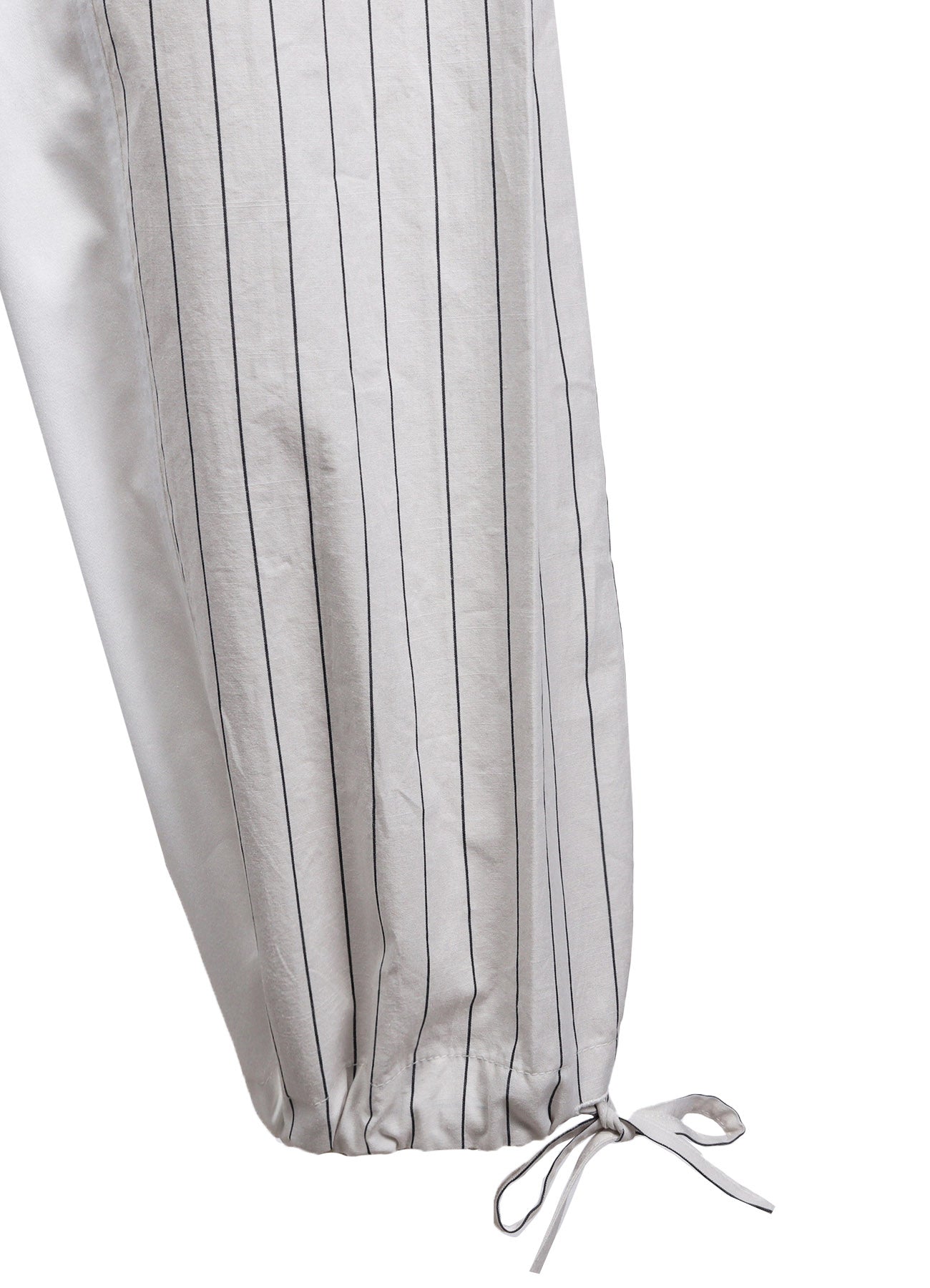 COTTON SATIN STRIPE SWITCHING PANTS (M)