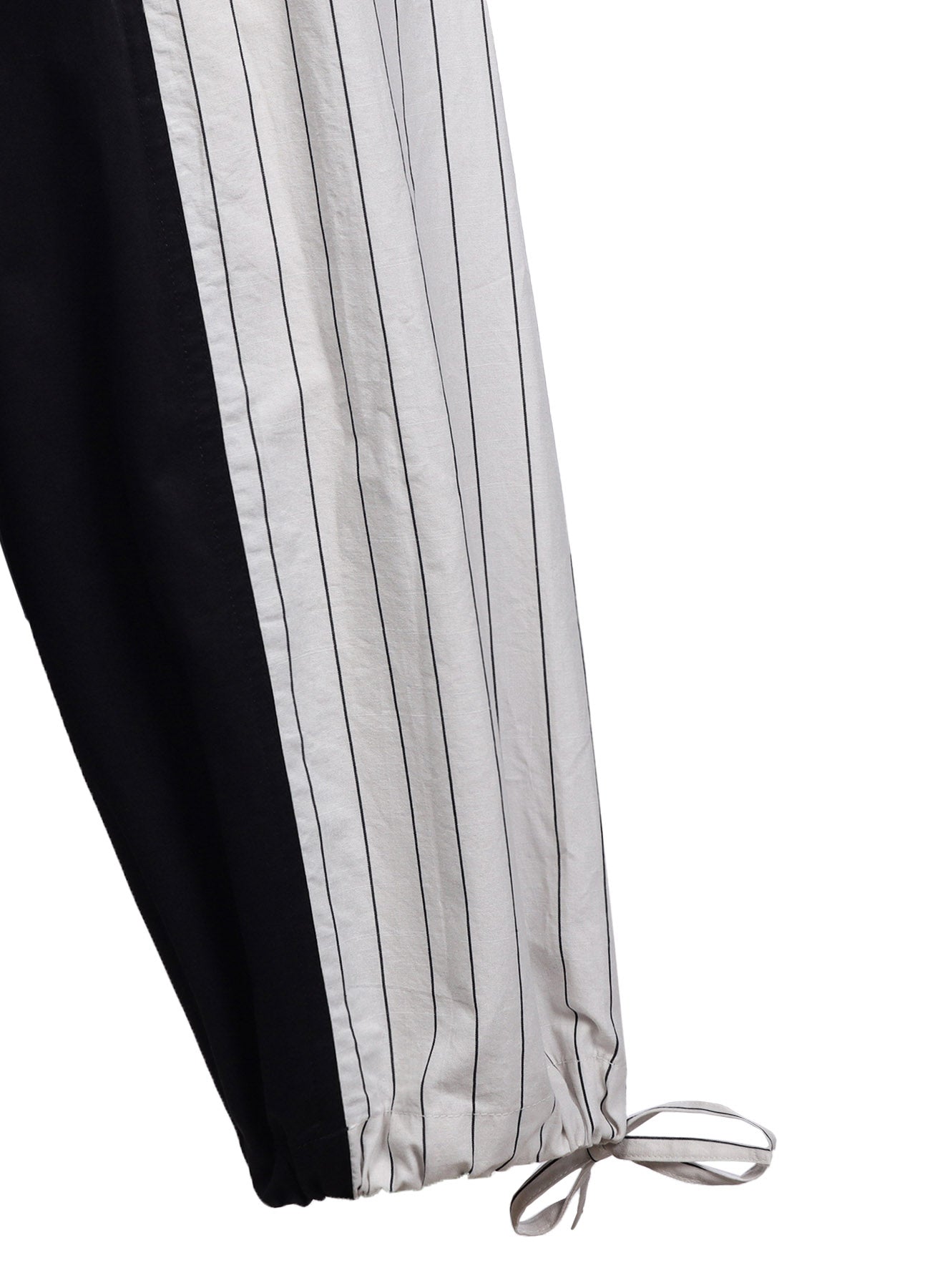 COTTON SATIN STRIPE SWITCHING PANTS (M)