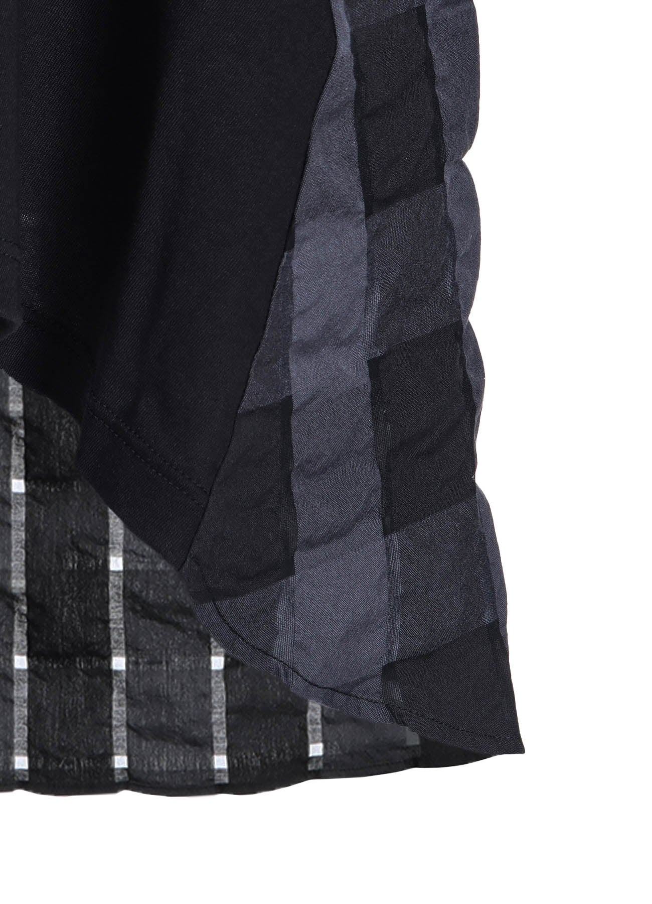 SEER PLAID + COTTON JERSEY TUNIC