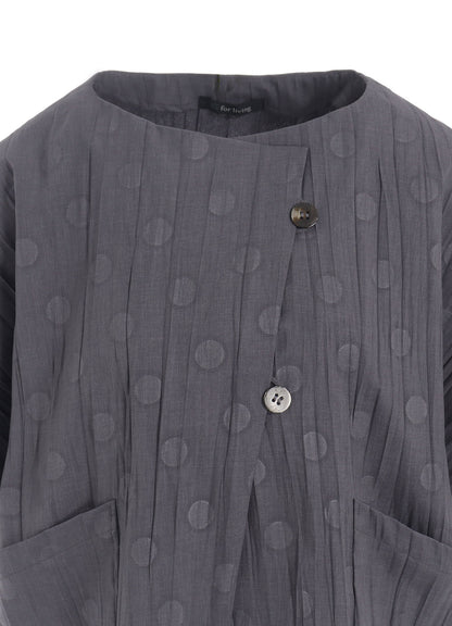 DOT PRINT WASHER SHORT JACKET